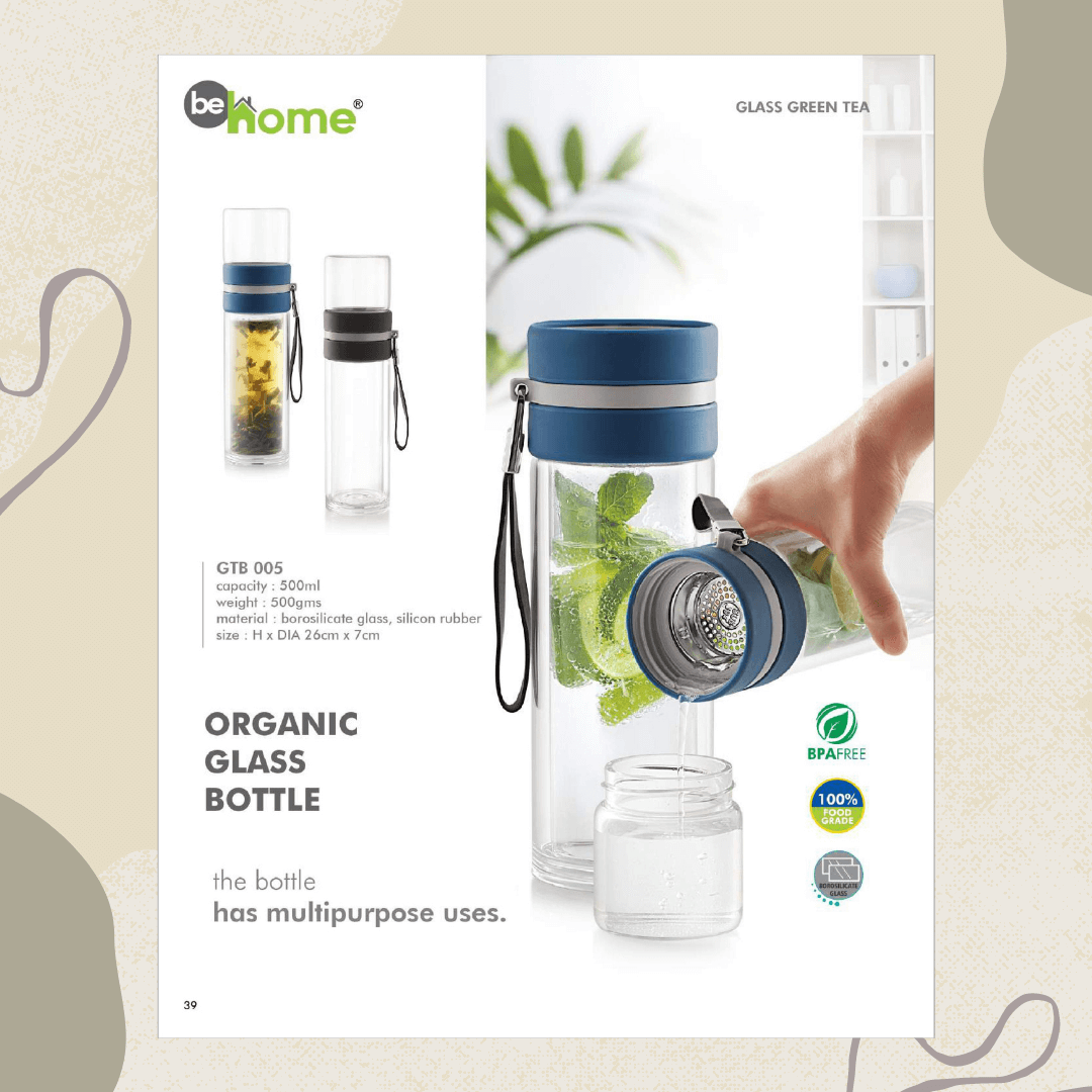 BeHome Organic Glass Bottle GTB005