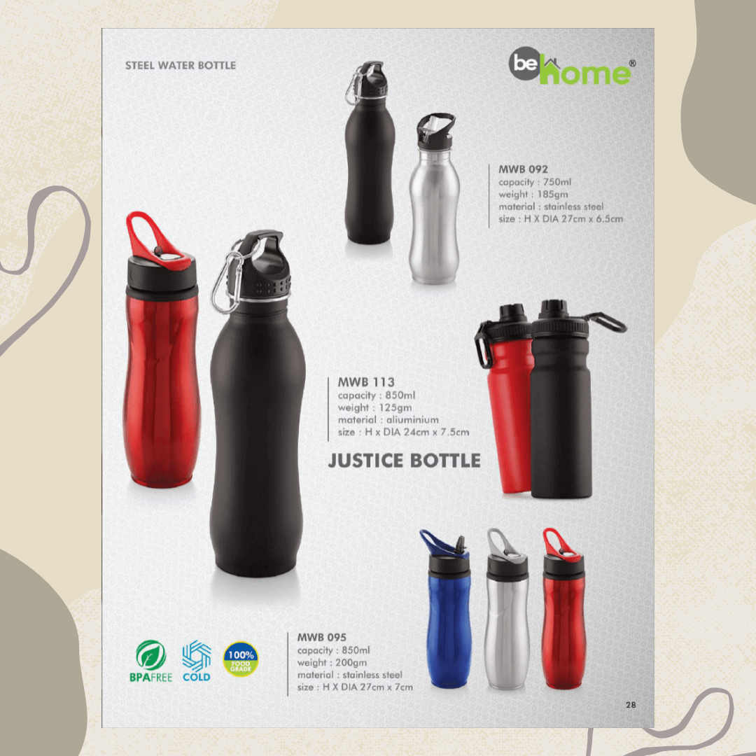 BeHome Steel Water Bottle MWB092