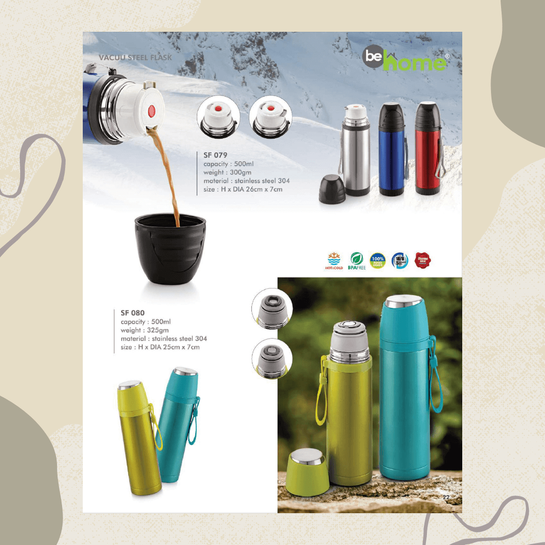 BeHome Vacuum Steel Flask SF079