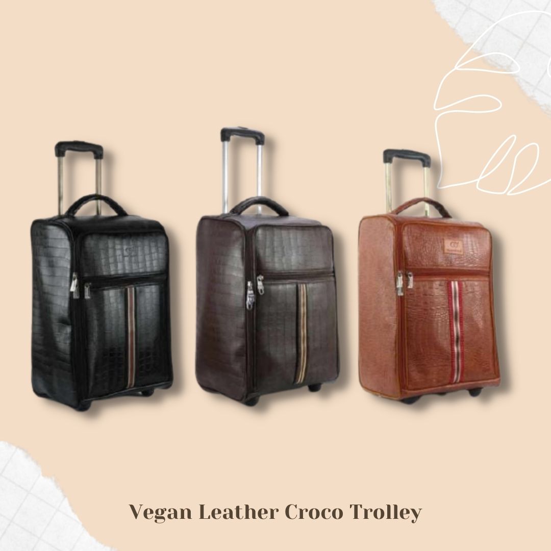 Vegan Leather Croco Trolley