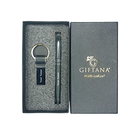 Giftana Customized Pen And Keychain Gift Set