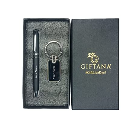 Giftana 2 in 1 Personalized Pen And Keychain Gift Set