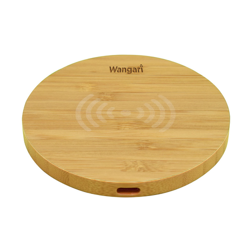 Wangari Olive 15W Round Wireless Bamboo Charger WAW9004