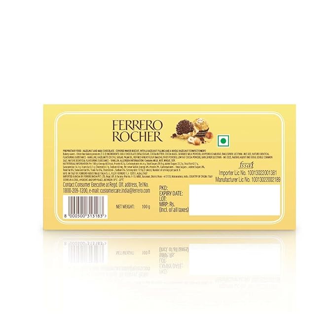 Ferrero Rocher T8, Hazelnut, 100 gram