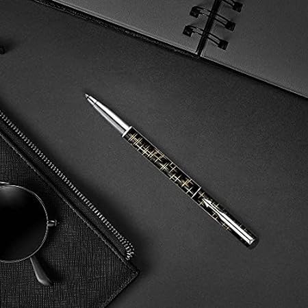 Parker Black Special Edition Roller Ball Pen and Round Key Chain (Ink - Blue)