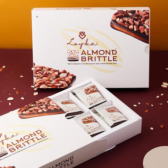 Loyka Almond Brittle Classic Choco Box - 24 pcs Premium Chocolate Gift Hamper