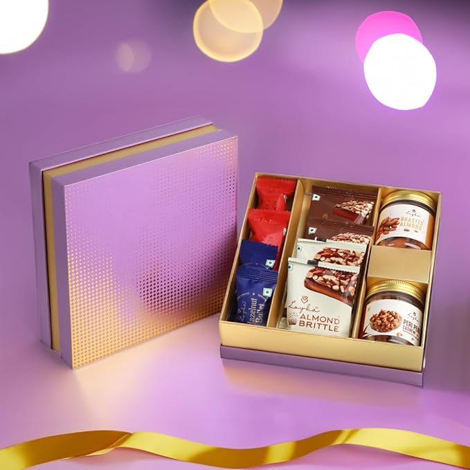 Loyka Disco Lights Gift Box Assorted Premium Chocolate & Nuts Hamper for Gifting.