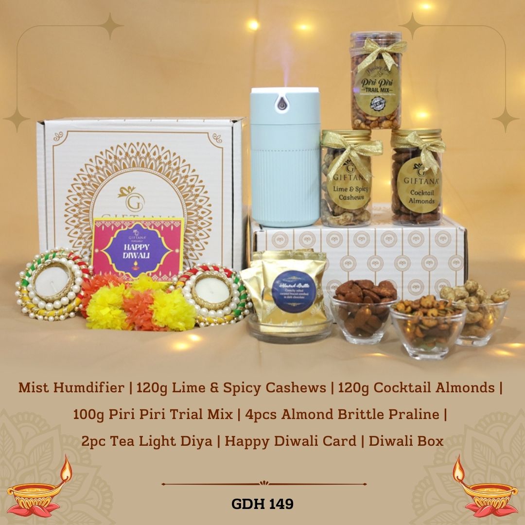 Diwali Gift Box with Mist Humidifier and Gourmet Treats - GDH 149